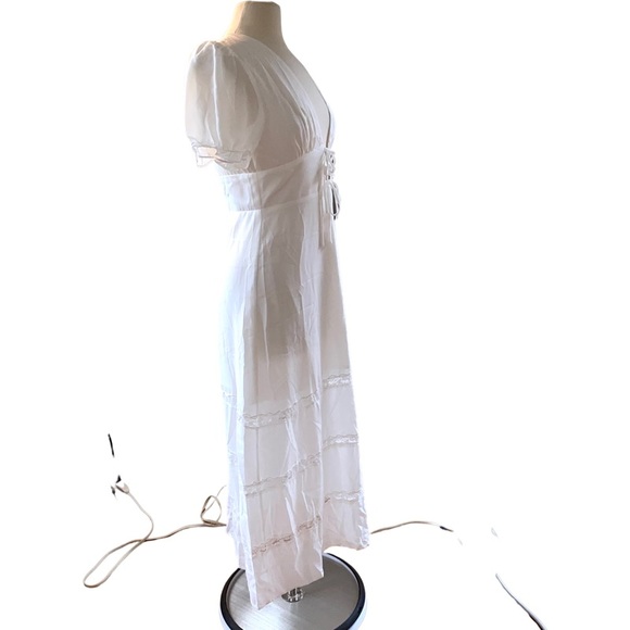 CUPSHE Puff Sleeve V-neck Maxi Dress SZ M NWT!!! - Picture 5 of 6